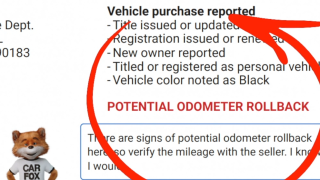 Odometer rollback scam