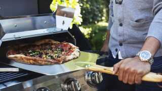 This kit turns your grill into a pizza oven, and it’s on sale