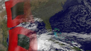 WPTV hurricane generic satellite map with flags